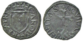 (L') Aquila. Carlo VIII re di Francia (1495). Cavallo AE gr. 1,64. D’Andrea-Andreani 138 var. MIR 105. Raro. Debolezza di conio, altrimenti q.SPL