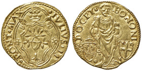 Bologna. Giulio II (1503-1513). Ducato papale (armetta card. Alidosi legato; 1508-1511) AV gr. 3,45. Muntoni 84. Berman 598. Chimienti 237. MIR 580/1....