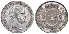 Firenze. Leopoldo II di Lorena (1824-1859). Mezzo paolo 1853 AG. Pagani 158. MIR 459/1. Patina iridescente, q.FDC