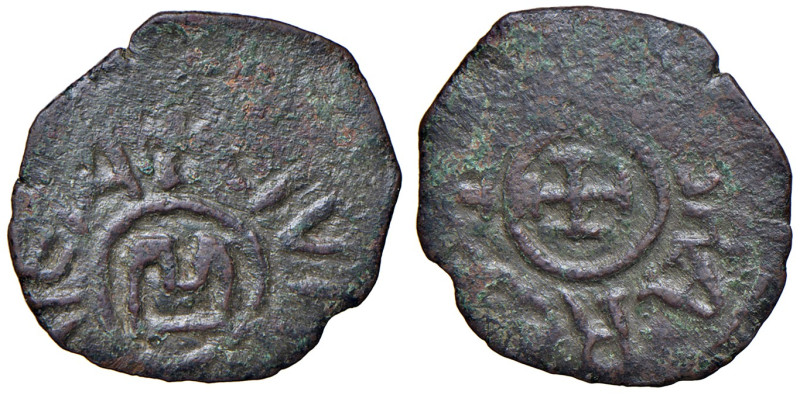 Gaeta. Guglielmo II re di Sicilia (1166-1189). Follaro AE gr. 2,56. Travaini 380...