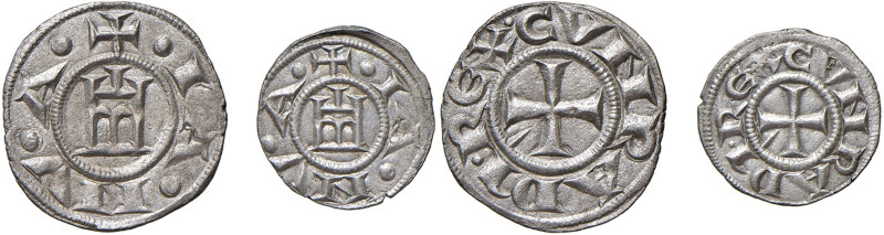 Genova. Repubblica (1139-1339). Lotto di due monete. Denaro MI gr. 0,77. MIR 16....