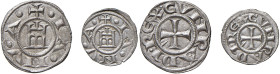 Genova. Repubblica (1139-1339). Lotto di due monete. Denaro MI gr. 0,77. MIR 16. Mezzo denaro o medaglia MI gr. 0,47. MIR 19. q.FDC