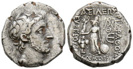 REYES DE CAPADOCIA, Ariarathes X Eusebes Philadelphos. Dracma. (Ar. 4,12g/16mm). 37-36 a.C. (Año 5). Ceca A (Eusebeia). (BMC 2). Anv: Cabeza laureada ...