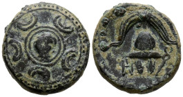 REYES DE MACEDONIA, Filipo III Arrhidaios. Ae16. (Ae. 4,04g/16mm). 323-317 a.C. Ceca incierta del oeste de Asia. (Price 2803). Anv: Cabeza de Heracles...