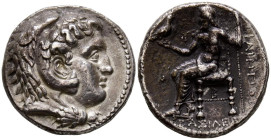 REINO DE MACEDONIA, Filipo III Arrhidaeus. Tetradracma. (Ar. 16,99g/26mm). 323-317 a.C. (Price P182). Anv: Cabeza de Heracles con piel de león a derec...