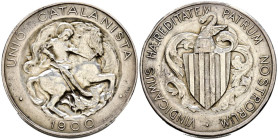 ALFONSO XIII (1885-1931). 5 Pesetas. (Ar. 24,87g/37mm). 1900. Barcelona (Unión Catalanista). (Cal-2019-135). EBC. Bonito y escaso ejemplar.