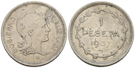 GUERRA CIVIL, Euzkadi. 2 Pesetas. (Ni. 4,11g/22mm). 1937. (Cal-14). MBC.