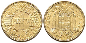ESTADO ESPAÑOL (1936-1975). 1 Peseta (Al-Cu. 3.48g/21mm). 1944. (Cal-2019-44). SC.