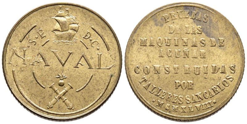 ESTADO ESPAÑOL (1936-1975). 1 Peseta. (Ae. 3,37g/21mm). 1948. Prueba de los Tall...