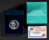 JUAN CARLOS I (1975-2014). 10 Euros (Ar. 27,00g/40mm). 75 Aniversario del Buque Escuela Juan S. Elcano. 2003. FNMT PROOF. Incluye estuche original y c...
