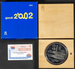 JUAN CARLOS I (1975-2014). 50 Euros. (Ar. 168.75g/73mm). Gaudí. Sagrada Familia. 2002. FNMT. PROOF. Incluye estuche original y certificado de autentic...