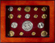 JUAN CARLOS I (1975-2014). Historia de la Moneda Española. FNMT. Madrid. Emisión de las réplicas de 17 Monedas icónicas de la numismática española en ...