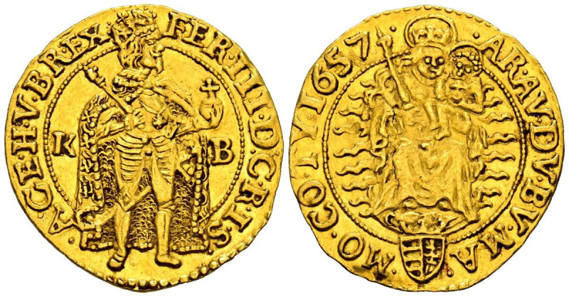 ALEMANIA, Leopoldo I (1657-1705). Ducado. (Au. 3,47g/22mm). 1679. Kremnitz. (Her...