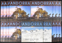 ANDORRA. Conjunto de 17 carteras de Andorra de los años 2014 (2) y 2015 (15). En las de 2014 faltan los módulos de 1 y 2 céntimos. Perfecto estado de ...