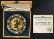 AUSTRALIA. 10 Dollars (Ar. 312,35/75mm). 1995. Perth. Australian Kookaburra. (Km#270). SC. Incluye estuche original de Perth Mint y certificado de aut...