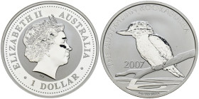 AUSTRALIA. 1 Dollar (Ar. 31,66g/40mm). 2007. Kookaburra. (Km#889). PROOF.