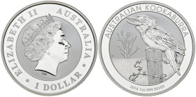 AUSTRALIA. 1 Dollar (Ar. 31,33g/40mm). 2016. Kookaburra. PROOF.