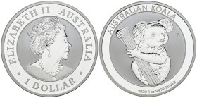 AUSTRALIA. 1 Dollar (Ar. 31,46/40mm). 2020. Perth. Australian Koala. (Km#484). SC.