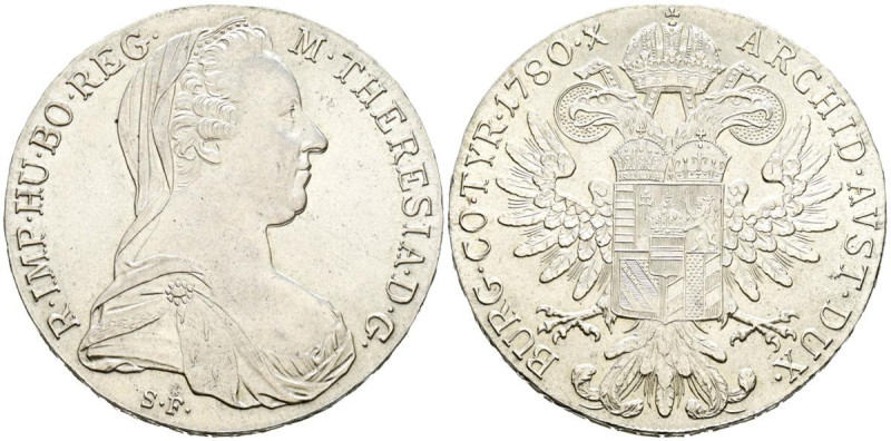 AUSTRIA. 1 Thaler. (Ar. 28,04g/41mm). 1780. María Teresa. Reacuñación moderna. (...