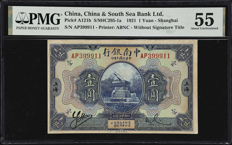 (t) CHINA--REPUBLIC. China & South Sea Bank Ltd. 1 Yuan, 1921. P-A121b. S/M#C295...