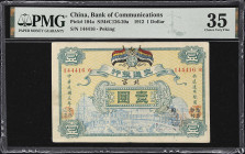 CHINA--REPUBLIC. Bank of Communications. 1 Dollar, 1912. P-104a. S/M#C126-20a. PMG Choice Very Fine 35.
Peking. Bank of Communications 1912 1 Dollar ...