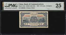 CHINA--REPUBLIC. Lot of (4). Bank of Communications. 10 & 20 Cents, 1927. P-141b, 142, 142s, & 143e. S/M#C126-181b, C126-182, & C126-183e. PMG Very Fi...