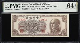 CHINA--REPUBLIC. Lot of (10). Central Bank of China. 1,000,000 Yuan, 1949. P-426. S/M#C302-75. Near Consecutive Numbers. PMG Choice Uncirculated 63 to...