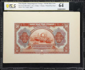 (t) CHINA--FOREIGN BANKS. Banque Belge Pour L'etranger. 5 Dollars = 5 Piastres, 1921. P-S128. S/M#H185-2. Color Trial Face. PCGS Banknote Choice Uncir...