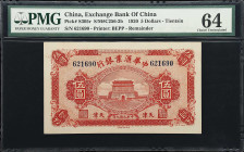 (t) CHINA--FOREIGN BANKS. Exchange Bank of China. 5 Dollars, 1920. P-S305r. S/M#C256-2b. PMG Choice Uncirculated 64.
Tientsin, serial number 621690. ...