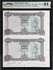 MALAYSIA. Lot of (2). Bank Negara Malaysia. 1000 Ringgit, ND (1968-81). P-18r1. KNB18. Remainder. Printing Remnants. PMG Choice Uncirculated 64.
PMG ...