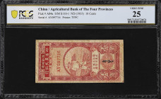 CHINA--REPUBLIC. Agricultural Bank of the Four Provinces. 10 Cents, ND (1933). P-A84a. S/M#S110-1. PCGS Banknote Very Fine 25.
Serial number AY097716...
