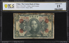 CHINA--REPUBLIC. Central Bank of China. 1 Dollar, 1923. P-171d. PCGS Banknote Choice Fine 15 Details.
PCGS Banknote Comments "Tape Repair."
From the...