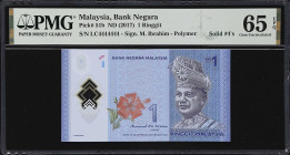 MALAYSIA. Bank Negara Malaysia. 1 Ringgit, ND (2017). P-51b. Solid Number 4. PMG Gem Uncirculated 65 EPQ.
Serial number LC4444444.

Estimate: $250....