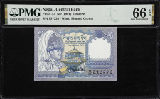 NEPAL. Lot of (20). Government of Nepal & Nepal National Bank. Mixed Denomination, ND (1951-2005). P-Various. PMG Choice About Uncirculated 58 EPQ to ...