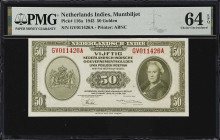 NETHERLANDS INDIES. Javasche Bank. 50 Gulden, 1943. P-116a. PMG Choice Uncirculated 64 EPQ.

Estimate: $100.00- $200.00