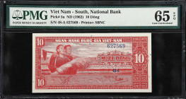 VIETNAM, SOUTH. Lot of (4). Ngan Hang Quoc Gia Viet Nam. 10, 50, 100, & 500 Dong, ND (1962-72). P-5a, 25a, 31a, & 33a. PMG Gem Uncirculated 65 EPQ & G...