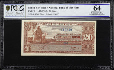 VIETNAM, SOUTH. Lot of (6). Ngan Hang Quoc Gia Viet Nam. 5, 20, 200, & 500 Dong, ND (1955-64). P-6, 9a, 13a, 16a, 22a, & 23a. PCGS GSG Extremely Fine ...