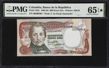 MIXED LOTS. Bank of Canada & Bank de la Republica. Mixed Denomination, 1937-86. P-BC-21d & 423c. PMG Very Fine 30 to Gem Uncirculated 65 EPQ*.
Serial...