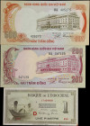 (t) MIXED LOTS. Lot of (3). Banque de l'Indochine & National Bank of Vietnam. 1 Piastre, 200 & 500 Dong, ND (1945-72). P-32, 33, & 76bD.
A nice trio ...