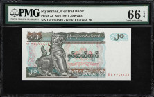MIXED LOTS. Lot of (18). Mixed Asian Notes. Mixed Denomination, ND (1969-94). P-72, 53, 77b & 1978a. PMG Choice Extremely Fine 45 to Gem Uncirculated ...