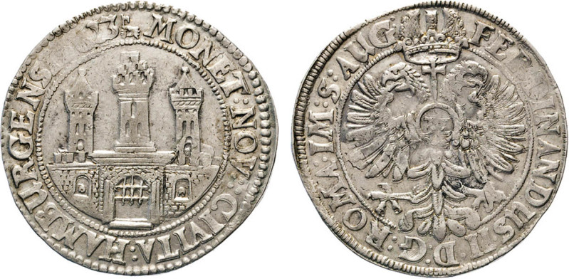 HAMBURG
Hamburgische Münzen in Silber
Reichstaler 1623. Titel Ferdinand II. Mz...