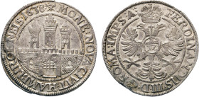 HAMBURG
Hamburgische Münzen in Silber
Reichstaler 1638. Titel Ferdinand III. Mzz. gekreuzte Zainhaken mit Dreiblatt, des Zeichen des Münzmeisters Ma...
