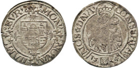 HAMBURG
Hamburgische Münzen in Silber
Doppelschilling 1524. Burgschild auf Blumenkreuz. Rs. Gekrönte Madonna mit Kind, unten Nesselblattschild zwisc...