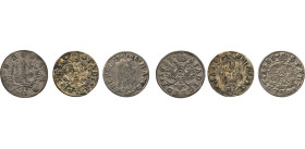 HAMBURG
Hamburgische Münzen in Silber
Doppelschilling 1688, 1689 H.L., Mzz. des Hermann Lüders. Madonna mit Zepter u. Kind, unten die Burg. Rs. Gekr...