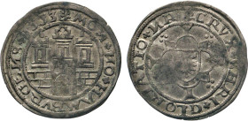 HAMBURG
Hamburgische Münzen in Silber
Schilling 1553 (geprägt bis 1565) Jahreszahl 1553 auf der Vorderseite (älteste Variantengruppe). Mzz. Eichenbl...