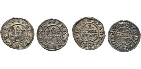 HAMBURG
Hamburgische Münzen in Silber
Schillinge von 1669 u. 1670 Stadtgeld. Mzz. Kleeblatt. Burg. Rs. Wert in 4 Zeilen. Gaed. 971, 972. Jg. 1669 mi...