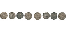 HAMBURG
Hamburgische Münzen in Silber
Sechslinge 1584, 158 (5?), 1589, 1594. Alle mit Titel Rudolf [ohne bzw. mit II]. Mzz. Lilie des Jacob Schmidt....