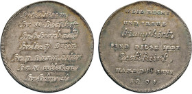 HAMBURG
HAMBURGISCHE MEDAILLEN DES 17. BIS 21. JAHRHUNDERTS
Halbtalerförmige Silbermedaille 1708 (unsigniert) auf die durch die Kaiserliche Commissi...