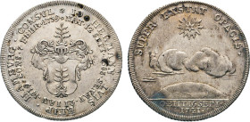HAMBURG
HAMBURGISCHE MEDAILLEN DES 17. BIS 21. JAHRHUNDERTS
Vierteltalerförmige Silbermedaille 1741 „Bürgermeisterpfennig“ auf den Tod des Bürgermei...