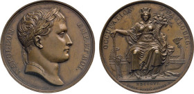 HAMBURG
HAMBURGISCHE MEDAILLEN DES 17. BIS 21. JAHRHUNDERTS
Bronzemedaille 1806 (v. Andrieu) auf die Besetzung der Stadt durch die Franzosen. Belorb...